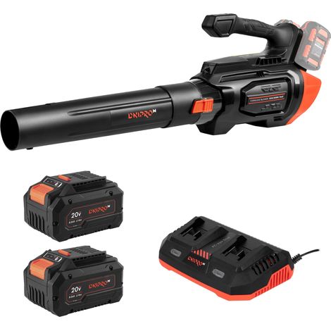 Dnipro-M Soplador de Hojas DCB-202BC Dual, 2 Baterías 8Ah y Cargador, Motor Brushless, 1020 m³/h, 240 km/h, 4 Velocidades + Turbo (1/5)