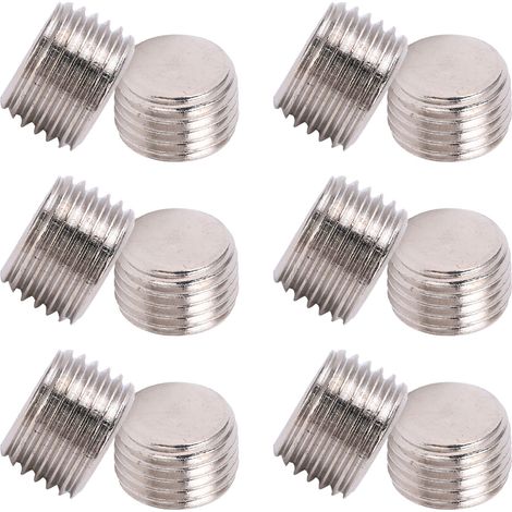 Lot de 25 bouchons hexagonaux à visser pour tuyaux, connecteurs pneumatiques en fer 1/4 331 (1/5)