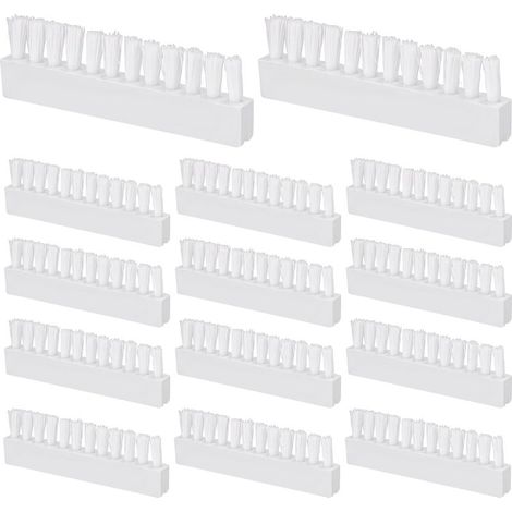14pcs Brosse de Piscine, Brosses de Remplacement de Tête d'Aspirateur de Piscine 8x2,5cm Blanc Plastique Outils de Nettoyage de Piscine pour Fixation de Tête d'Aspirateur de Piscine (1/5)