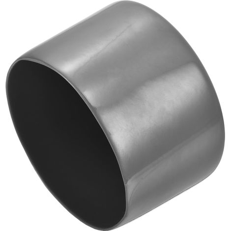 2Pcs Embouts en Caoutchouc de 80mm de Diamètre Intérieur pour Tubes Ronds en Vinyle Capuchon de Boulon de Protection de Filetage de Vis Gris Foncé (1/4)