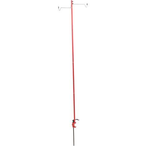 Support de lanterne de camping portable et léger en alliage d'aluminium, rouge. (1/5)