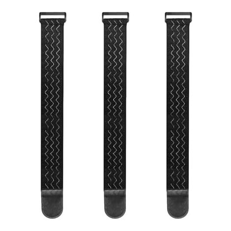 2 Pièces Sangles Elastiques Avec Anti-Dérapantes, Sangle Scratch, Scratch Résistante, Convient pour la Salle de Bain, les Toilettes, le Vélo, Élasticité Antidérapante (Noir) -