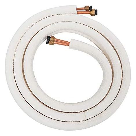 Tuyau en cuivre isolé 3 mètres – Raccords 1/4 et 3/8 pouces – Conduction thermique optimale – Pièce de rechange climatiseur