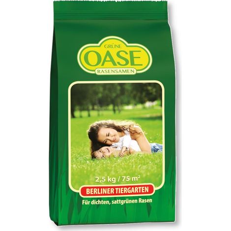 Oasis Berlin Tiergarten 2,5 kg graines de gazon, herbe, graines, gazon de sport, famille, robuste