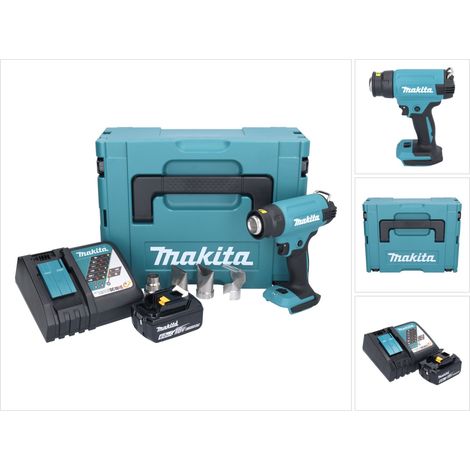 Makita DHG 181 RG1J Akku Heißluftgebläse 18 V 150 - 550°C + 1x Akku 6,0 Ah + Ladegerät + Makpac (1/5)