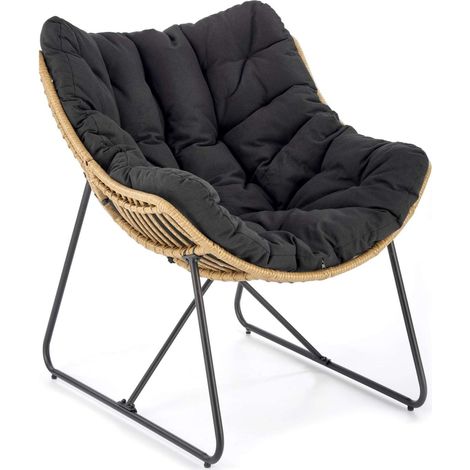 KONSIMO BETTA Sessel, beige/schwarz (1/5)