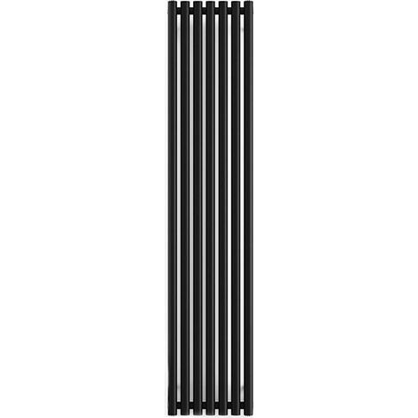 Radiatore acqua calda nero verticale alto 1800mm e largo 490mm - 1014 Watt - TUN1800/490VWSSXN