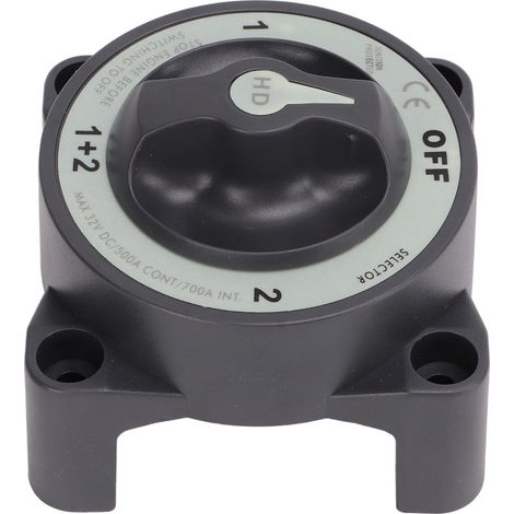 Interrupteur coupe-batterie marine 500 A, sélecteur de batterie robuste à 4 positions pour camping-car et bateau (1/5)