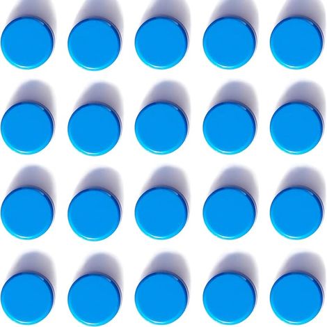 Calamite per frigorifero, magnetiche per lavagna bianca, rotonde per scuola, ufficio (Blu) (1/5)