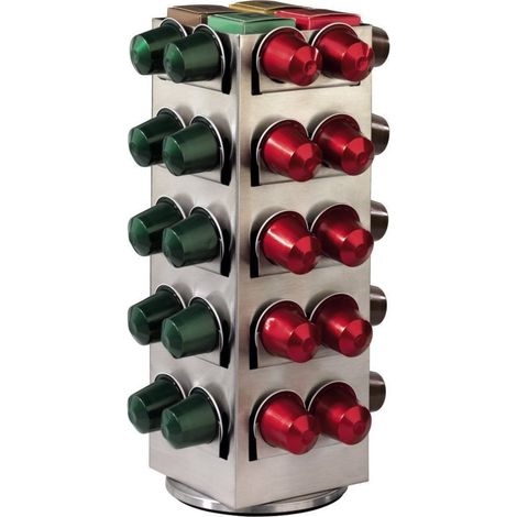 Kapselständer Terrazzo Silber für Nespresso (1/4)