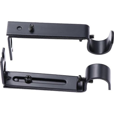 supports de tringle à rideaux réglables de 19,05 mm (noir)-10.20X4.00X1.50CM-Black