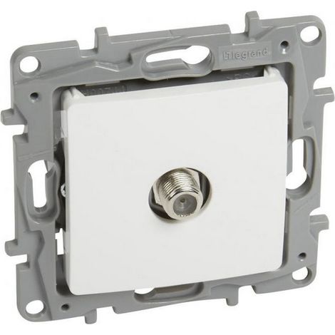 Connettore antenna TV Niloe, terminale F-F, 1 dB, colore bianco, codice 764549