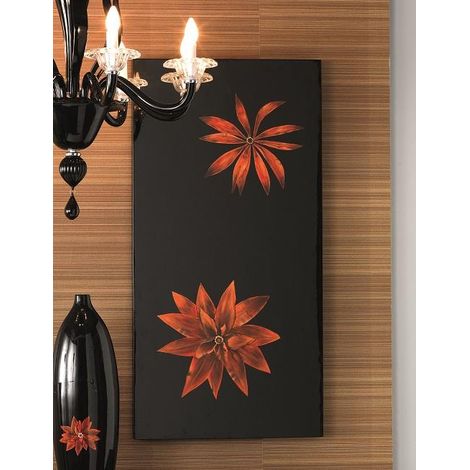 Pannello decorativo con finitura in legno nero 60x120x4 cm