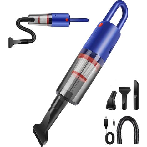 Aspirateur à main puissant sans fil de voiture, aspirateur portatif de fenêtre, aspirateur à main de voiture de ménage d'aspiration forte de 6200PA (1/5)