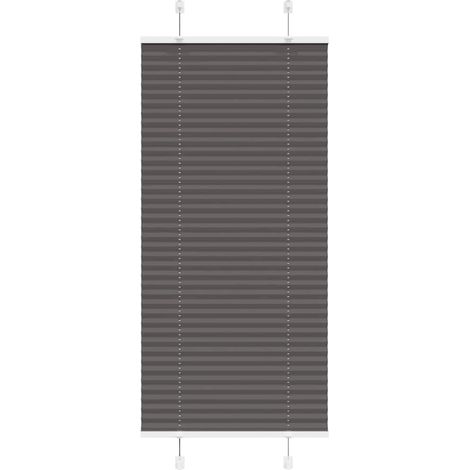 Plissee Schwarz 65x150 cm Stoffbreite 64,4 cm Polyester