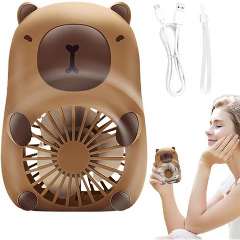 Ventilateur portatif en forme d'animal, rechargeable par USB, appareil de refroidissement personnel portable (1/5)