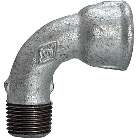 Riegler Bogen 1a, kurz, 90 °, IG/AG, Rp/R 1 1/2, schwarzer Temperguss (1/2)