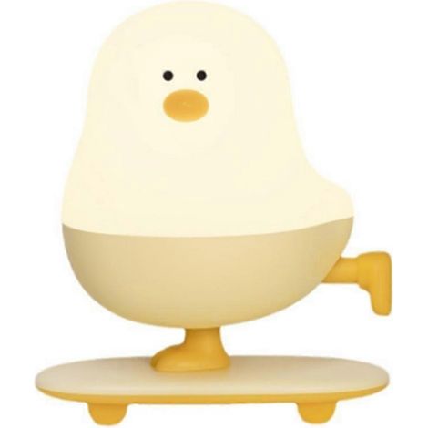Veilleuse LED en forme de coquille d'œuf en forme de poule, lampe tactile réglable pour chambre d'enfant, rechargeable, lumière chaude, lampe d'ambiance, blanc et jaune (1/5)