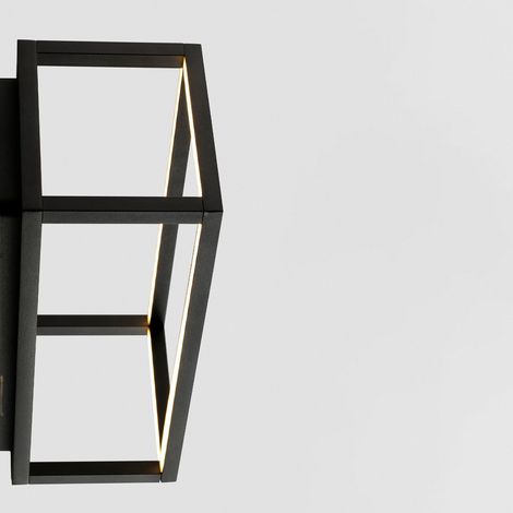 Faro TIDE Badezimmer-Spiegelleuchte, 60 cm, Mattschwarz, 3000 K, IP44