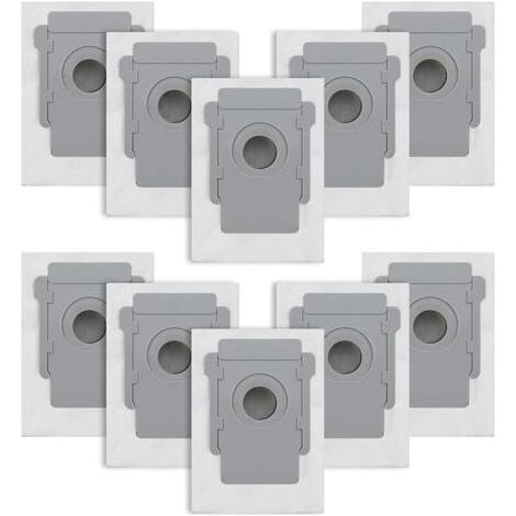 Lot de 10 Sacs aspirateur pour IRobot Roomba i7/i7+/i3/i3+/i4/i4+/i6/i6+/i8/i8+/S9/S9+/j7/j7+/E5/E6/E7 Sac de rechange pour IRobot Roomba I7 Kit accessoires (B-10 Pièces) (1/5)