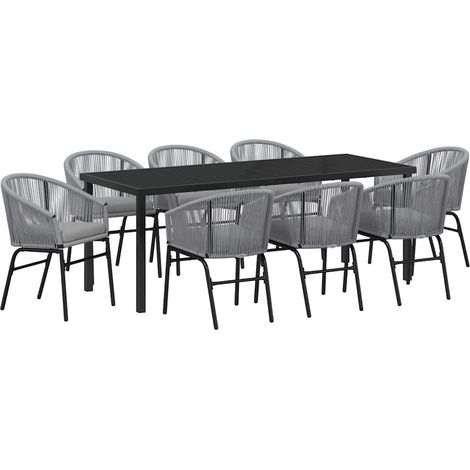 Maison Exclusive - Set da Pranzo per Giardino 9 pcs Antracite