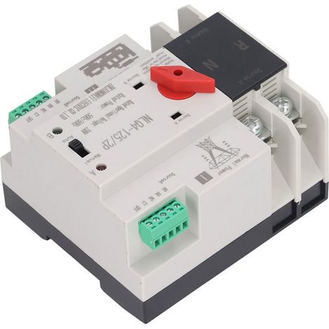 Commutateur de transfert automatique double alimentation 2P pour générateur, onduleur 230 V CA 80 A (1/5)
