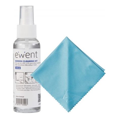EW5668 kit de limpieza para computadora Pantallas / Plásticos, Universal Kit de limpieza para equipos 100 ml