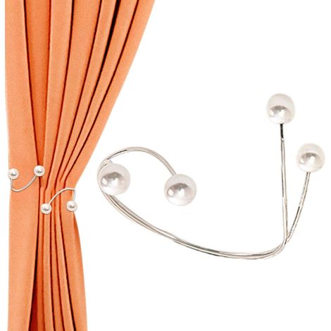 Attaches pour Rideaux Accessoires pour Rideaux Perles Fixation pour Voilages et Rideaux pour la Maison Chambre à Coucher Portes Bureau Hôtel Restaurant (1/5)