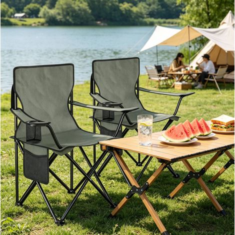 sedia seduta 47x76x80,5 pieghevole con portabicchiere OKMYHOME (1/5)