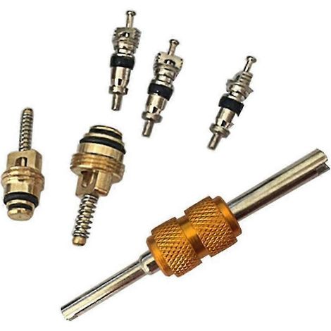 11PCS Tapa antipolvo universal para válvula de puerto de servicio de aire acondicionado R134A, extractor e instalador de núcleo de válvula de aire acondicionado T
