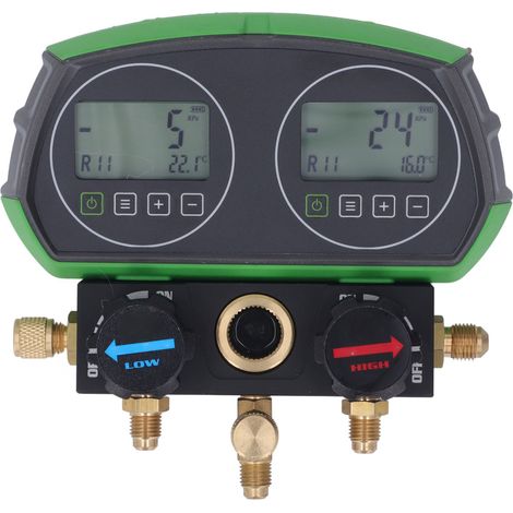 Digitales Manometer-Set mit 2 Ventilen, Leckage- und Druckprüfgerät für Klimaanlagen mit 3 Schläuchen (1/5)