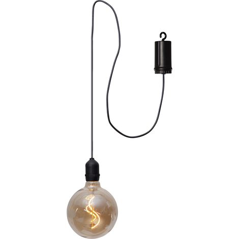 Bol décoratif Star Trading, lampe suspendue, boule, ambre, LED, minuterie, blanc chaud, extérieur, 19,5 cm (1/3)