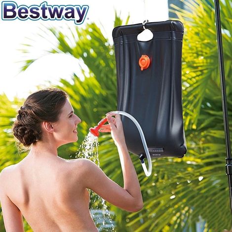 TrAdE Shop Traesio - Doccia Portatile A Sacca Doccia Solare Per Campeggio Giardino Outdoor 20 Litri 58224 - (1/5)