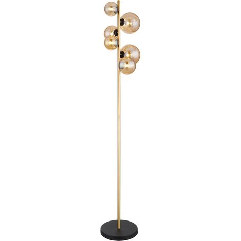 Globo - stehlampe - Riha - bernstein gold - glas metall - (1/5)