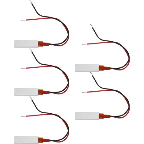éléments chauffants PTC 220 V 230 °C, plaque thermostatique en céramique, élément chauffant PTC en aluminium, câble rouge et noir (1/5)