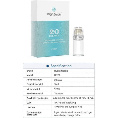 Hydra Roller Mikronadelroller und Serumapplikator Hautstempel Anti-Aging-Hautpflegegerät