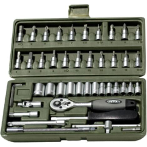 SIFER sifer juego llaves vaso profesional 46 piezas de 1-4 t22246