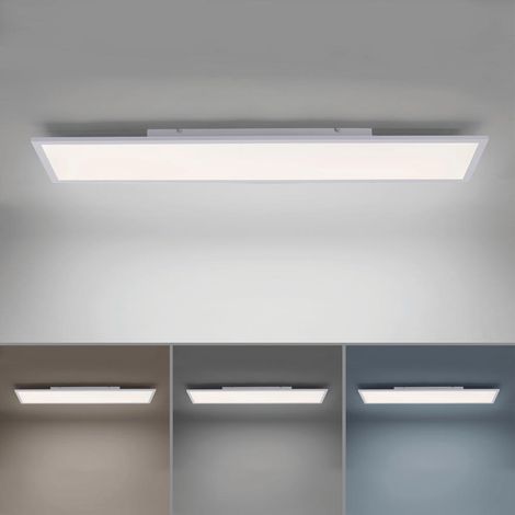 Deckenpanel Deckenleuchte Aufbaulampe LED dimmbar Fernbedienung CCT weiß Alu (1/5)