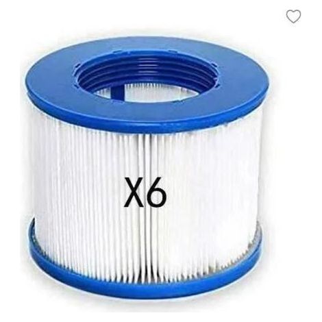 Patronenfilter – 6 Stück – 120-lagiges Papier – Höhe 80 mm – Durchmesser 100 mm