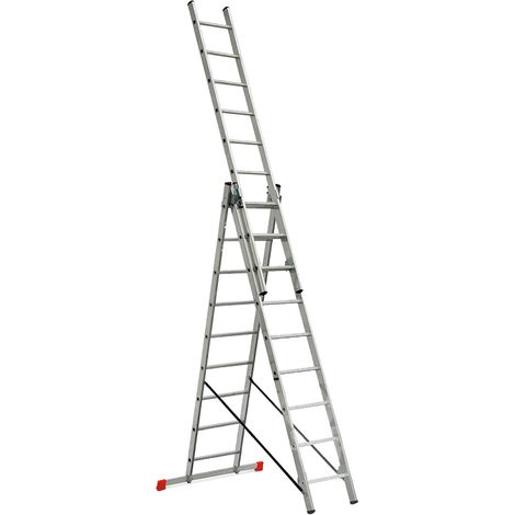 BRB Aluminium-Vielzweck-Leiter, Tragkraft 150 kg (Silber, 9) (1/3)
