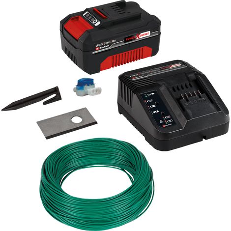 Einhell Kit d'installation 800m² pour Robot-tondeuse FREELEXO (Jusqu'à 800m², 3 lames, 210m câble périphérique) Livré avec Batterie 3,0Ah et Chargeur (1/5)