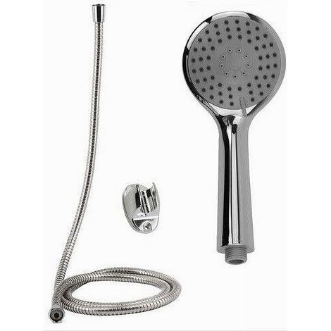 Trade Shop - Kit De Ducha De Combate Múltiple Docino Ducha Cabeza De Baño Cordillo De Baño 1.8 Mt Soporte 69350 - (1/2)