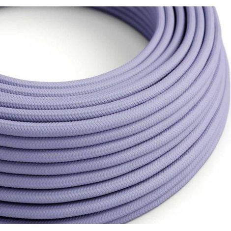 Cavo tessile al metro creative-cables effetto seta lavanda lucido rm07 2x0,75mm - xz2rm07 (1/4)
