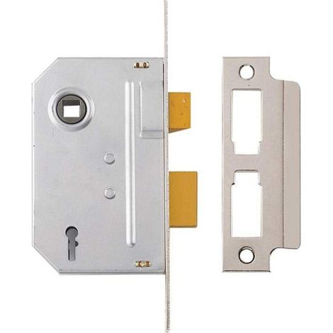 Serrure de châssis à mortaise P-M320-CH-78 à 23 leviers - pour Portes intérieures - Finition chromée - 76 mm (1/4)