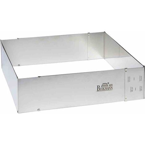 Verstellbarer Backrahmen - BIRKMANN - EASY BAKING - Stahl - 22 x 25 bis 43 x 48 cm, H 7 cm (1/3)