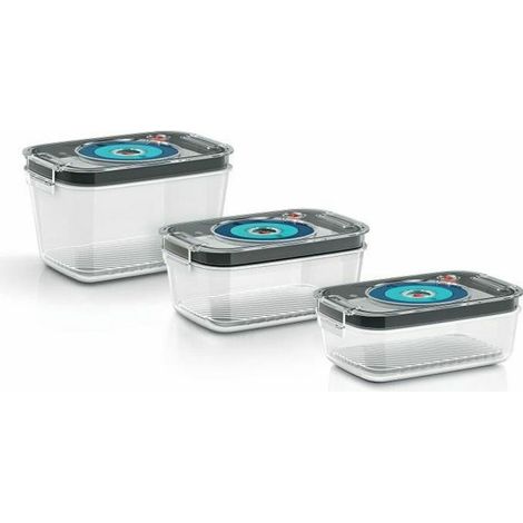 Bosch Aufbewahrungsboxen Set Grau 0,7L 1,0L 1,5L (1/3)