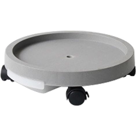Plateau pour Pot de Fleurs Roulettes Plateau Mobilisé avec Roues - 1 Plateau Inclus-gris (1/5)