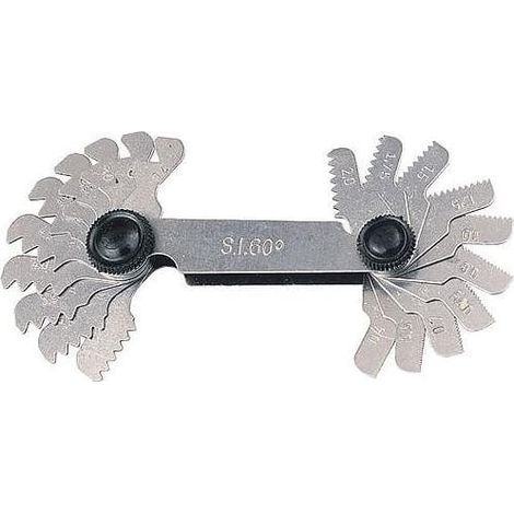 Plantilla de roscas 0,25-6,0mm + 4g-62g, 48 piezas, roscas métricas y en pulgadas, herramienta para medición precisa en trabajos de roscado industrial y mecanizado.