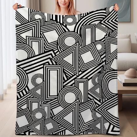 Couverture de lit en polaire, douce et chaude en microfibre chaude pour le printemps, décoration intérieure, cadeau parfait pour femmes et hommes, 6080 pouces (1/4)