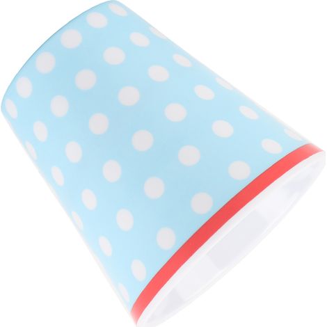 Tasse à café bleu clair à pois, 260ml, mug en porcelaine imitation pour restaurant, école, boisson chaude ou froide, gobelet élégant et durable. (1/5)